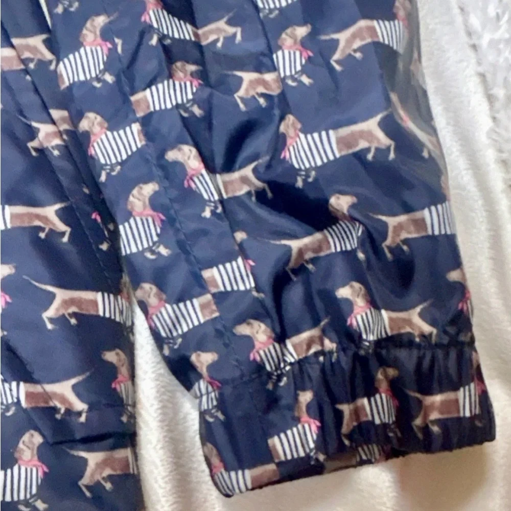 Joules Navy women’s Raincoat with Dog Pattern Daschunds- weenie dog -adjustable - Picture 6 of 12